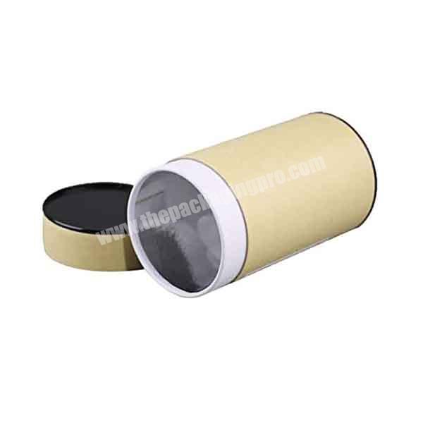 Custom biodegradable kraft paper aluminum cylinder super food powder tube packaging