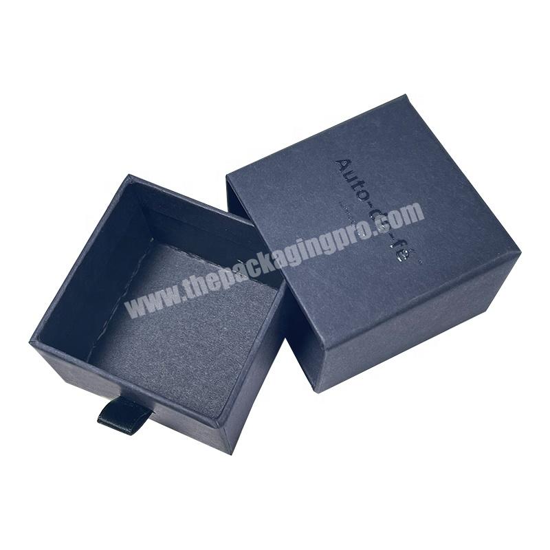 Custom black Jewelry Packaging Earring Necklace Bracelet Luxury Cardboard Drawer jewelry gift boxes With Logo Printed