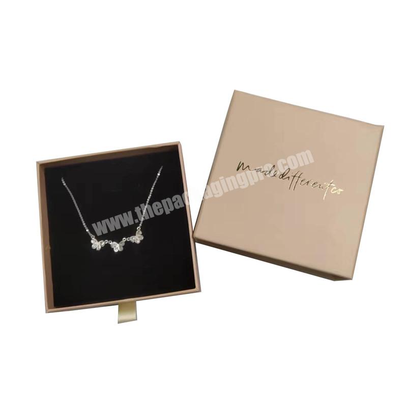 Custom cardboard earring bracelet necklace with logo necklace gift box