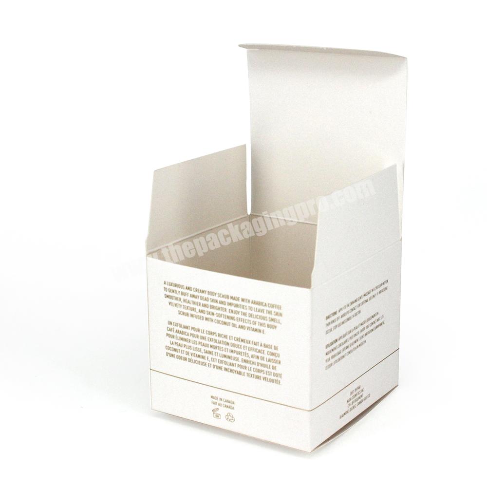 Folding Embossed Logo White Craft Paper Cardboard Makeup Packaging