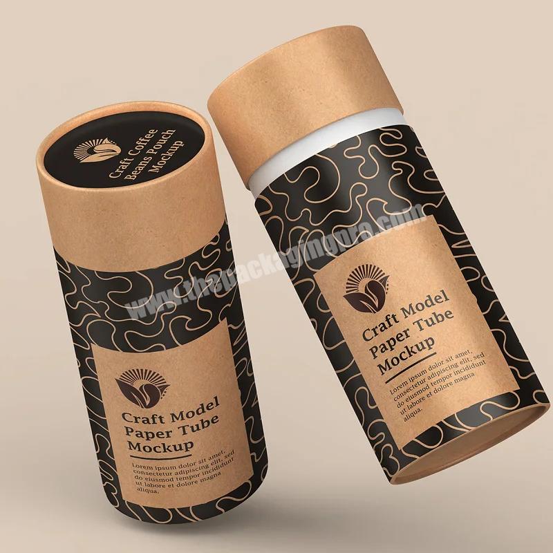 Custom cylinder zero waste factory made food grade kraft paper round coffee bean packaging tube