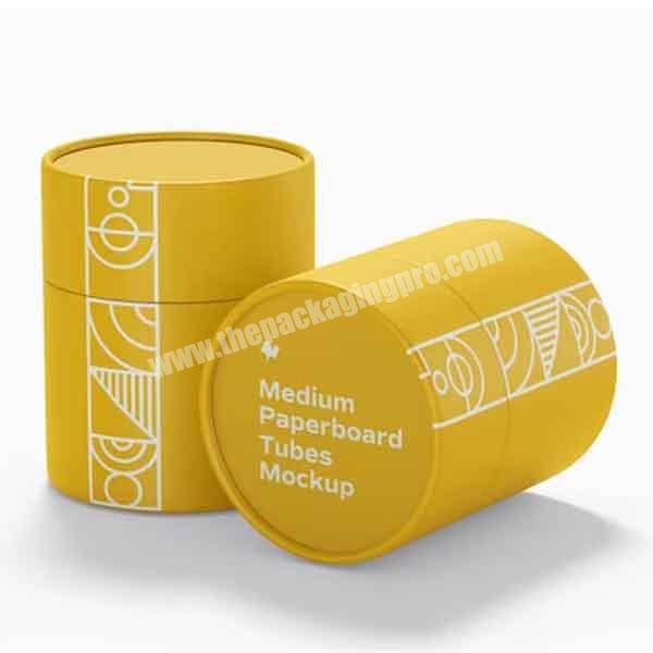 Custom design airtight food grade round paper boxes candy paper tubes packaging with lids