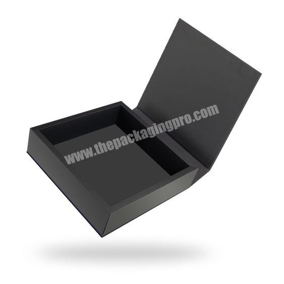 Custom full color printed collapsible hard cardboard folding apparel packaging gift box magnetic closure