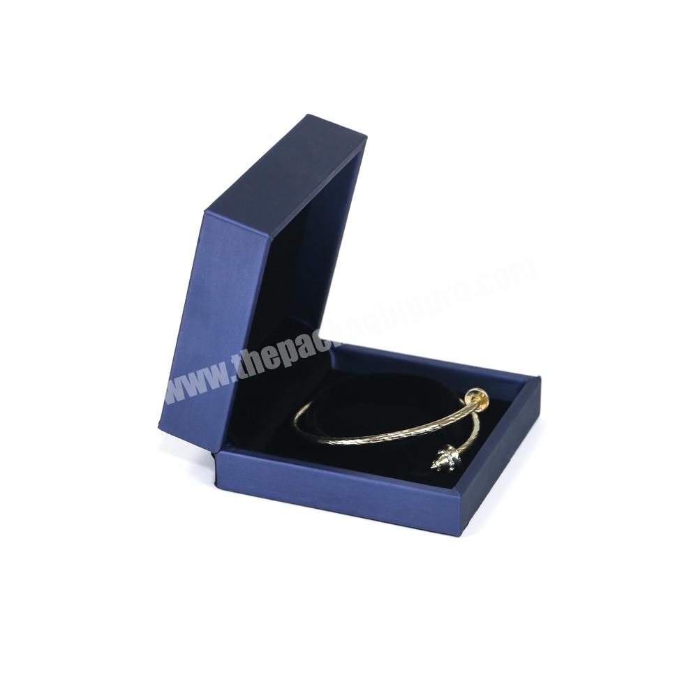 Custom high quality wedding jewelry set box with logo necklace bracelet packaging velvet