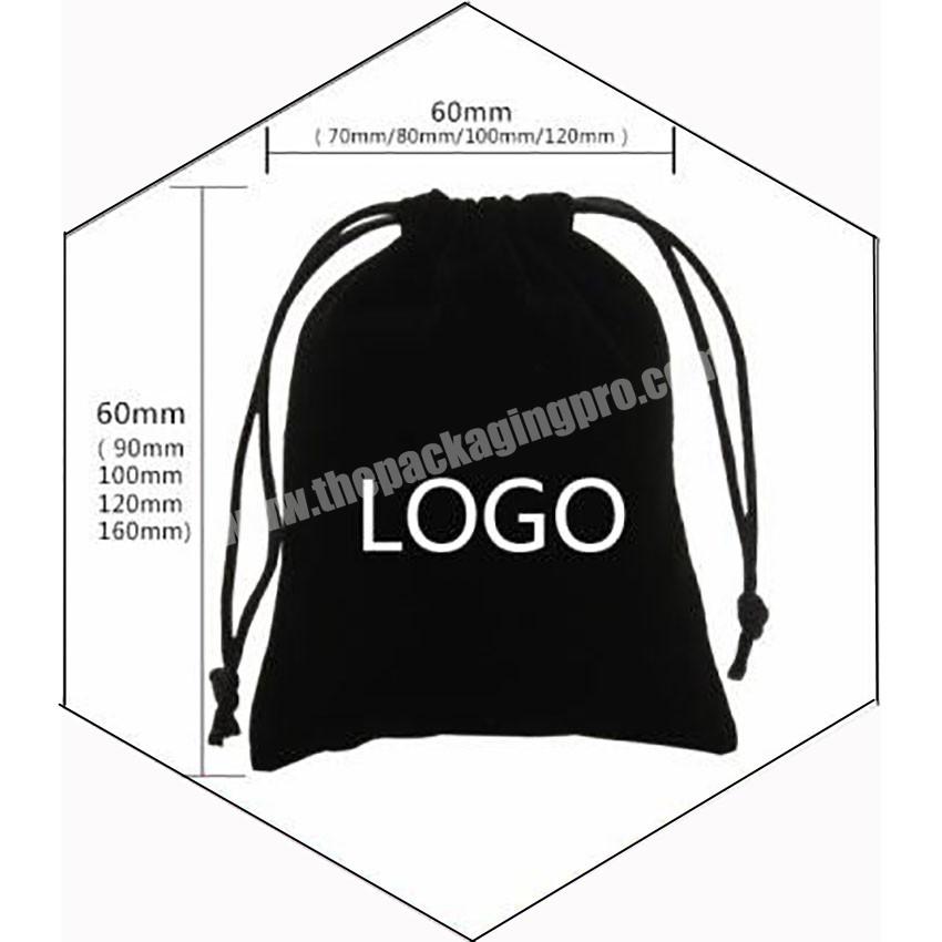 Custom jewelry velvet pouch bags black white red gift  hot stamp logo bags industrial sale directly