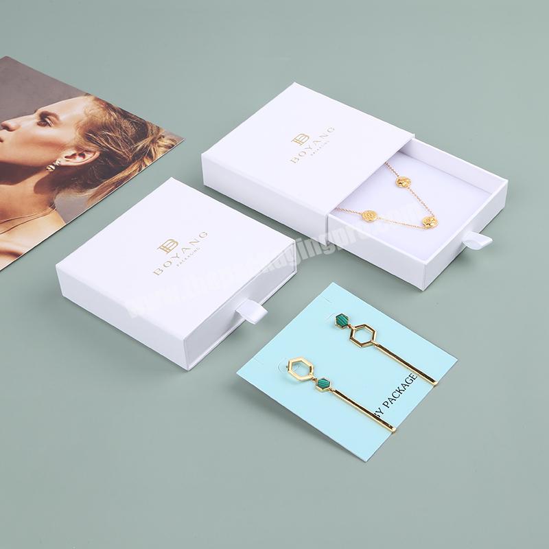 Custom logo Women Personalised High Quality Chain Box Jewelry Storage Packaging necklace Bracelet Box