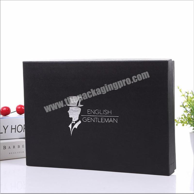 Custom logo cardboard paper gift package box Rigid  luxury satin screen printed tshirt packaging box with logo for apparel