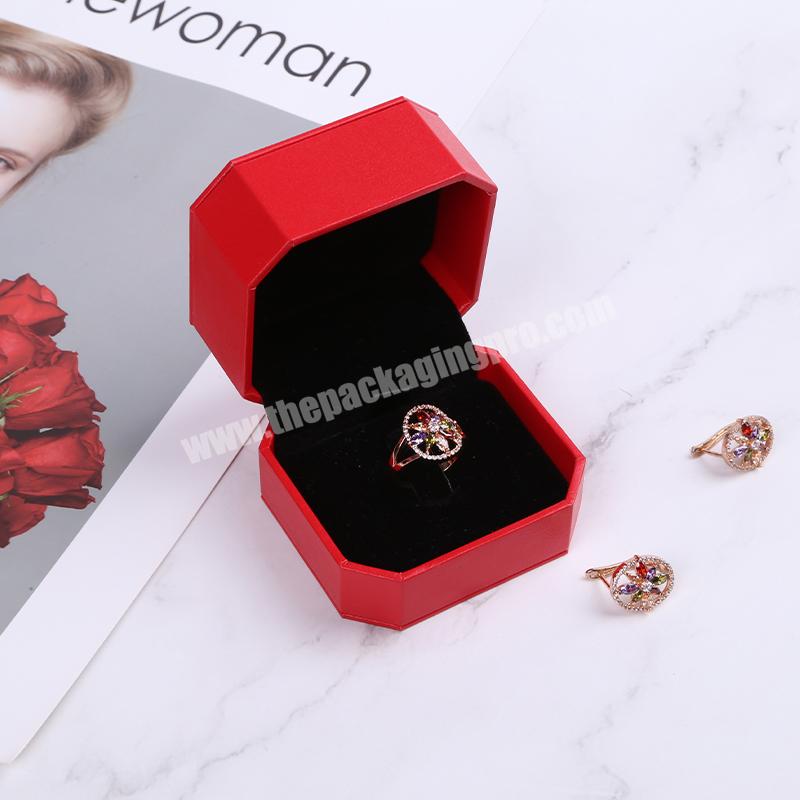 Custom logo high quality Luxury Printed Box Jewelry Storage Packaging Engagement Necklace Ring Box