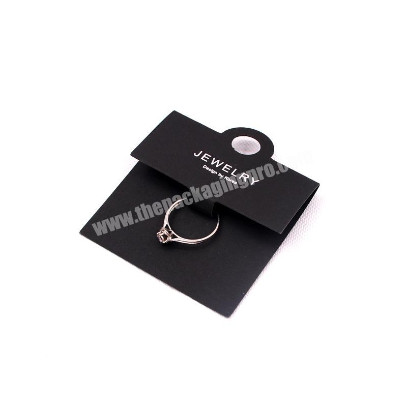 Custom logo paper cardboard jewelry packaging holder Ring display packing card