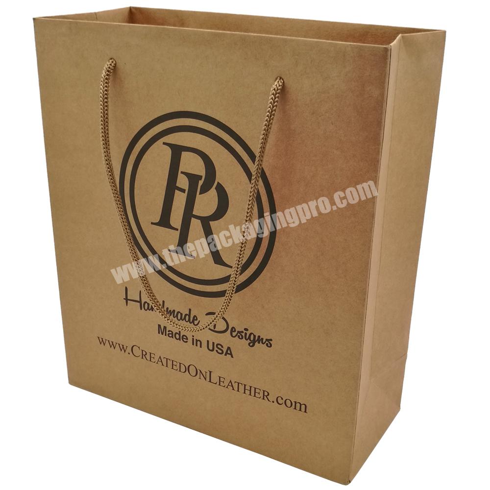 Custom logo shopping kraft gift paper bag wholesale