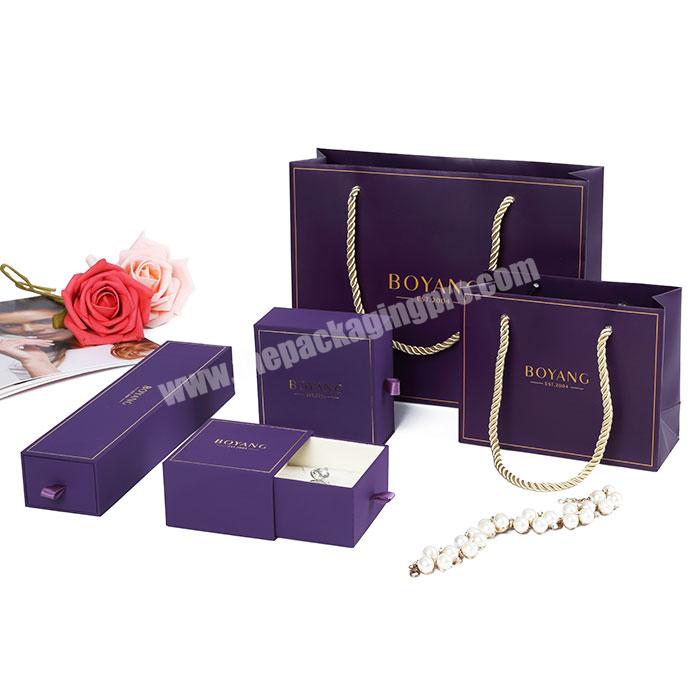 Custom luxury Pull Out Cardboard Gift Jewellery Storage Packaging Jewelry Paper Drawer Box