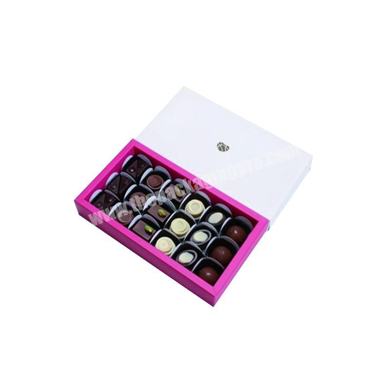 Custom luxury gift paper cardboard drawer divider insert truffles chocolate box paper