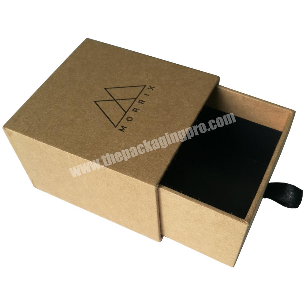 Custom luxury gift paper packaging brown craft box