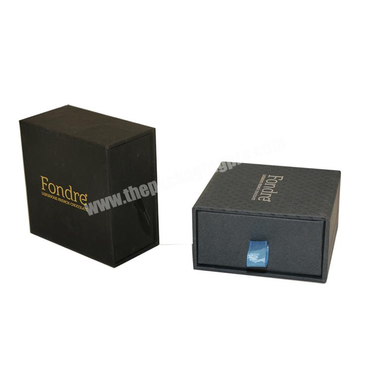 Custom luxury slide Design UV Logo Printed Cardboard Handle Gift Drawer Packaging Paper Box With Dividers