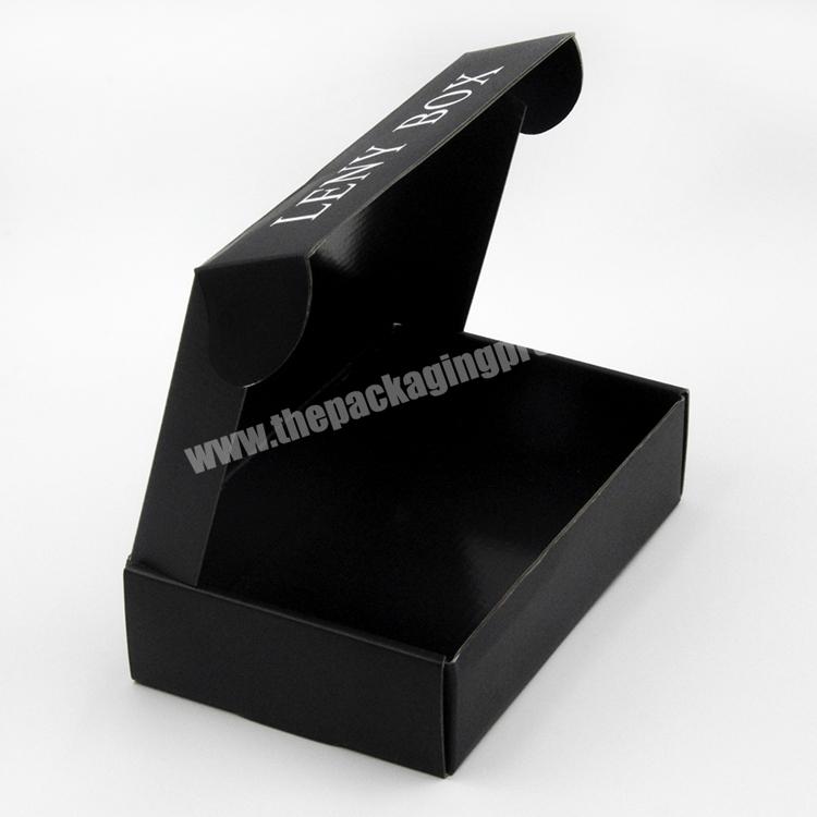 Custom print black shipping box with logo corrugated box shipping shipping mailer box