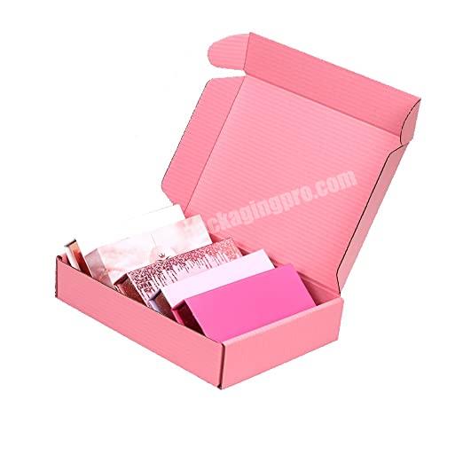 Custom recyclable cosmetic folding flat cardboard corrugated board mailer shipping color airplane paper box