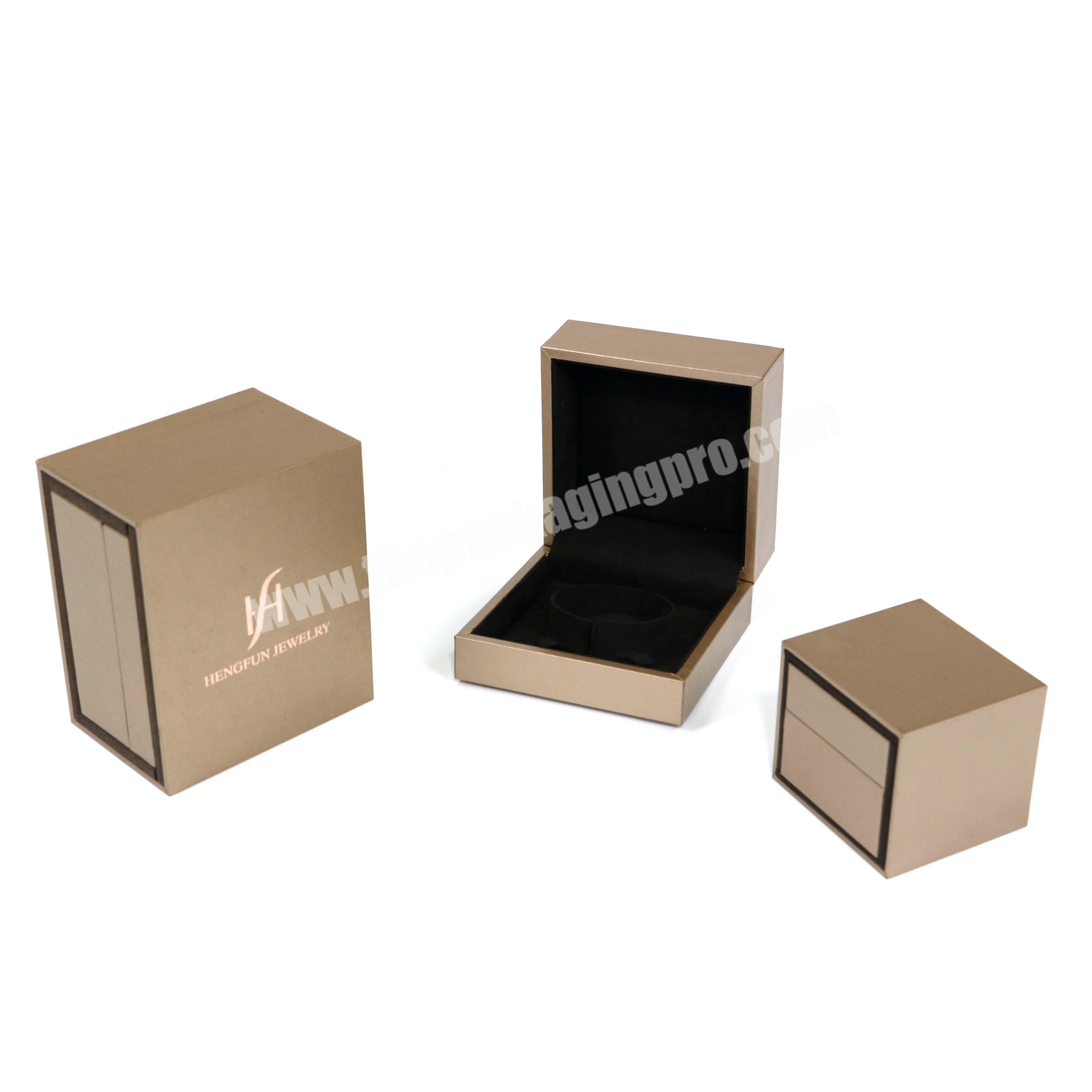 Custom velvet bracelet necklace ring box jewelry girl jewelry boxes with logo packaging