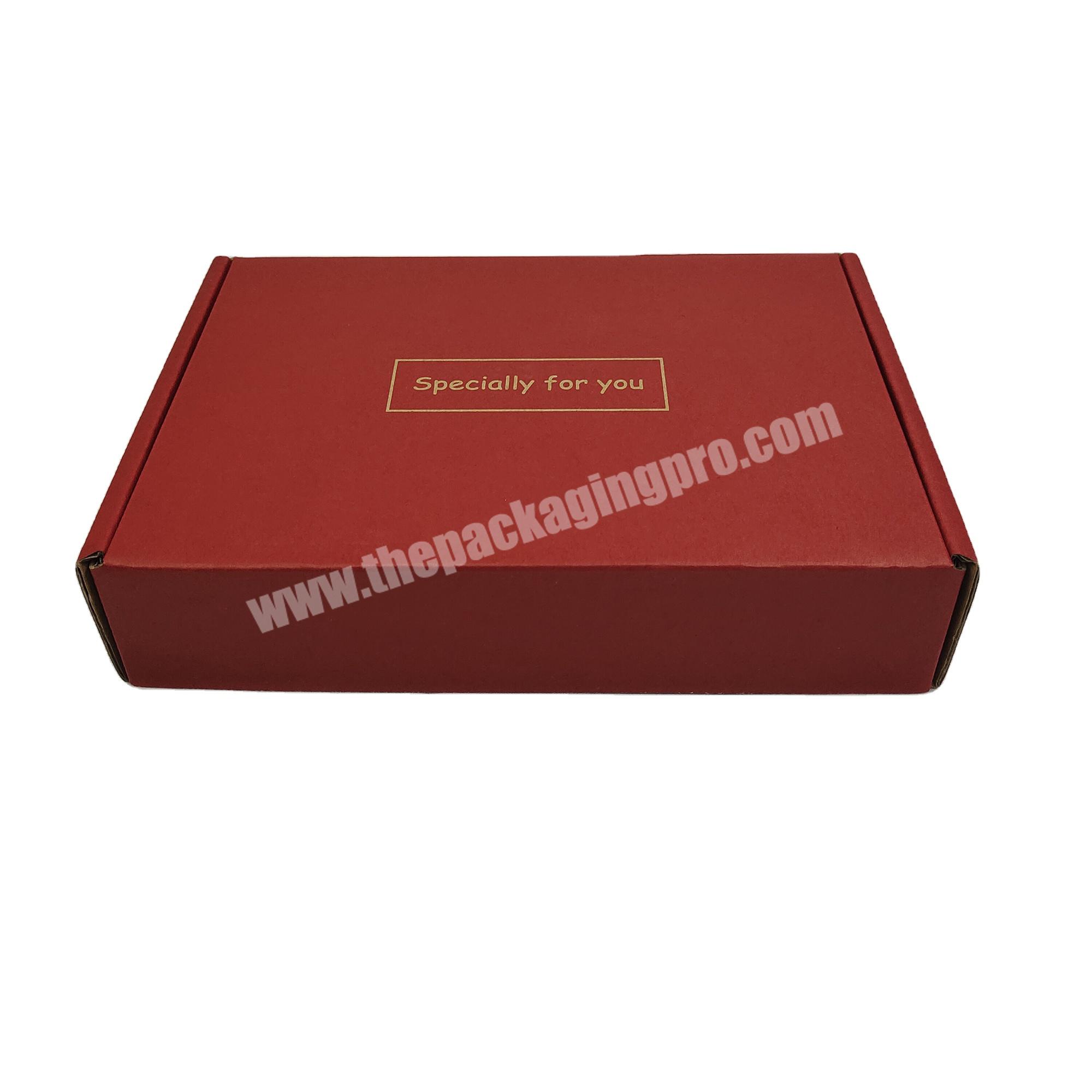 Custom wholesale corrugated box red exquisite packaging gift box