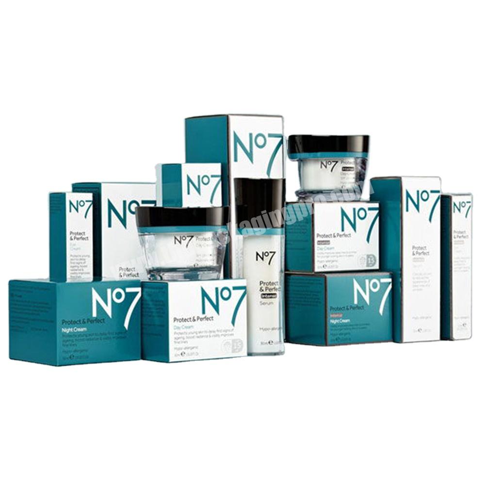 Customised Logo Folding Eye Cream Cosmetic Set Packaging Paper Cube Boxes