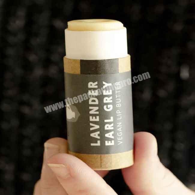 Customized 100% biodegradable kraft mini lipstick paper tube push up container oil-resistant for deodorant tubes