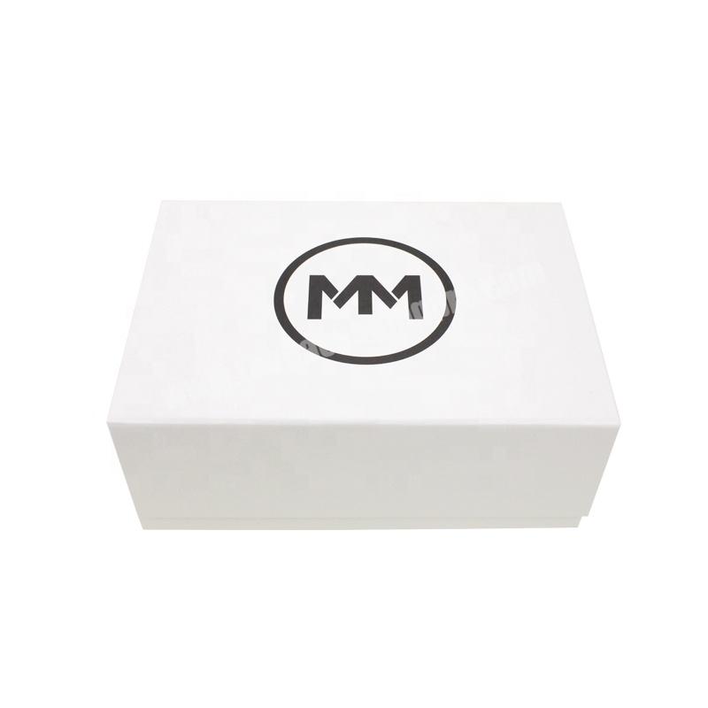 Customized Black Card Paper Folding Magnetic Gift Box With Black Logo