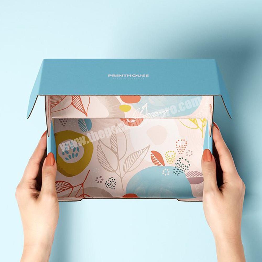 Customized Blue Tuck End Box With Corrugated Paper Perfume Packaging Gift Box