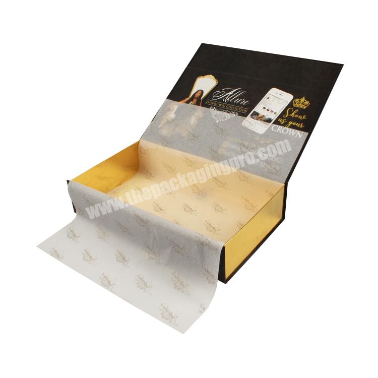 Customized Foldable Packaging Boxes For Hair Extensions