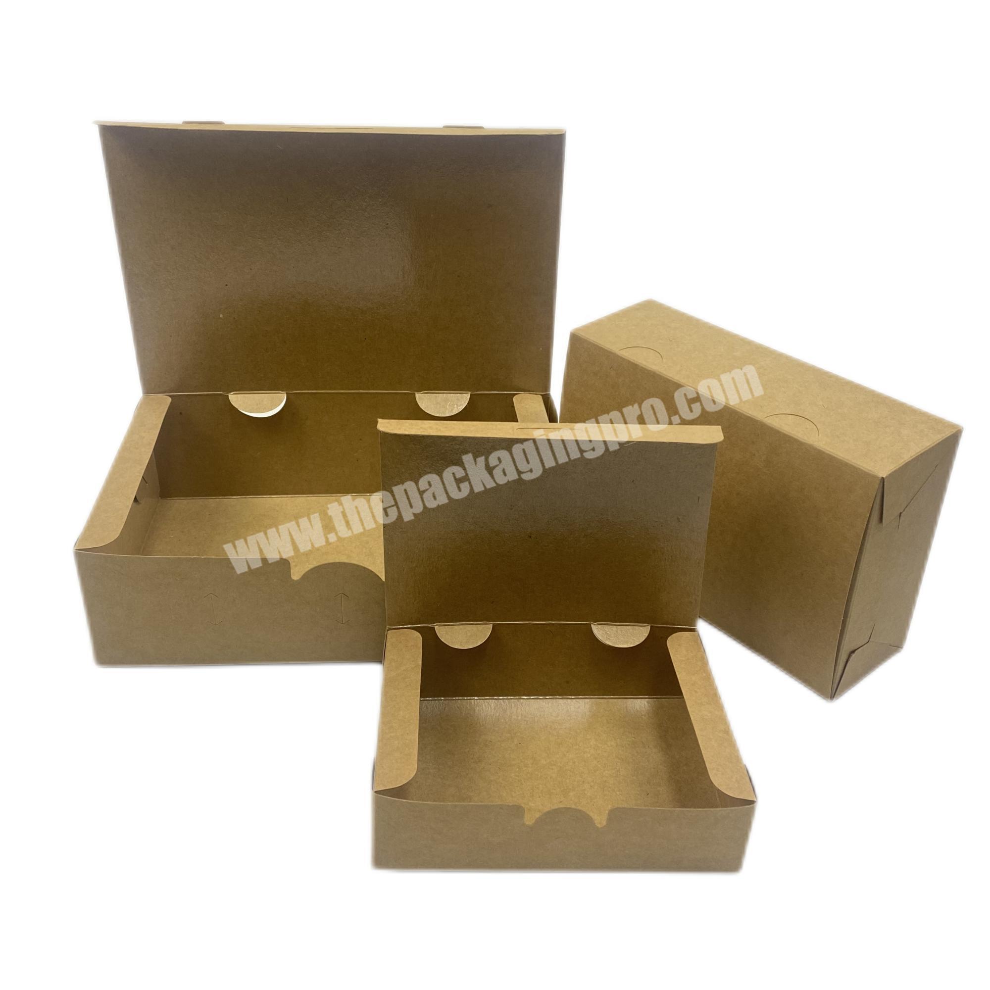 Customized Kraft Paper Disposable Take Away Food Packaging Boxes With Lamination