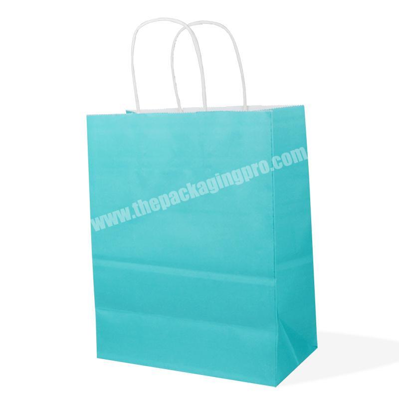 Customized LOGO brown Kraft paper  Gift Shopping Bag  With Handle