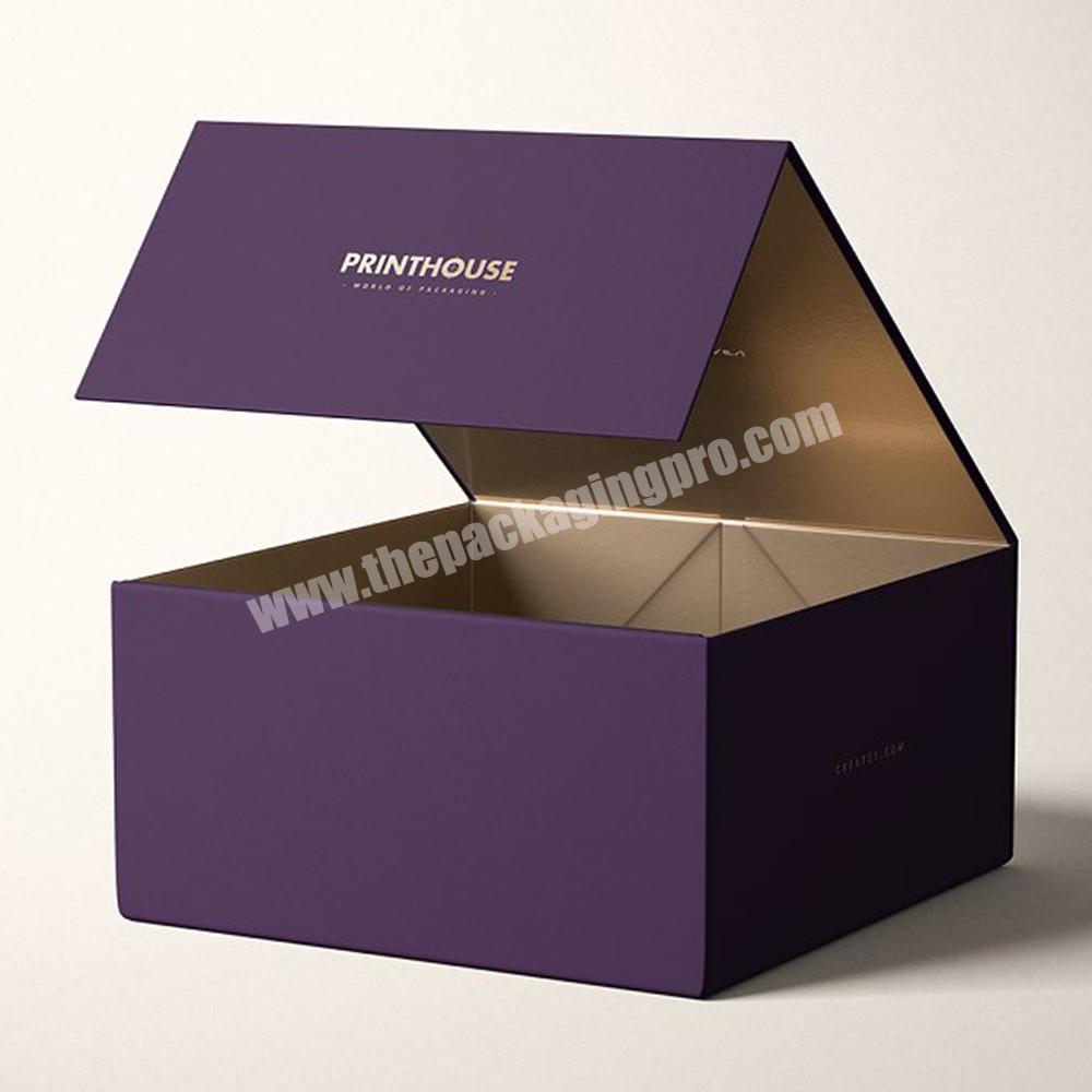 Customized Logo Luxury Cardboard Collapsible Folding Rigid Paper Packaging Magnetic Closure Gift Boxes