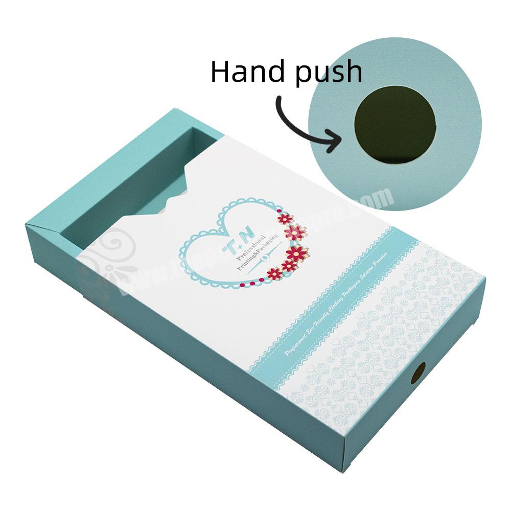 Customized Logo Packaging Folding Drawer Dress Clothing Gift Packaging Cardboard Sliding Drawer Box