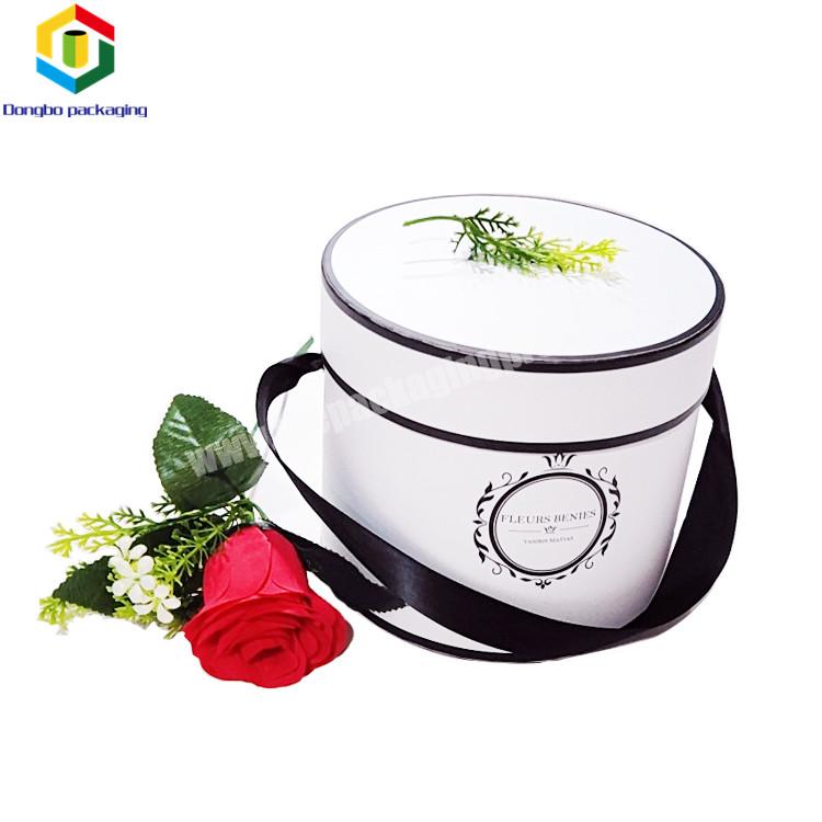 Customized Luxury Printed Cardboard Round Caja De Embalaje De Carton Roses Boxes Packaging For Flower