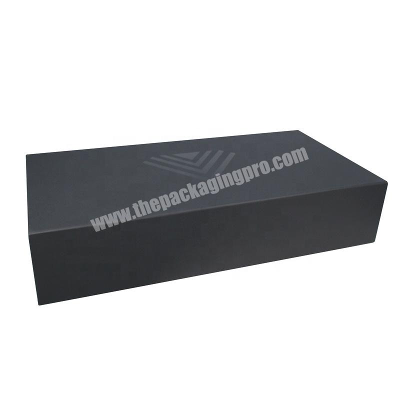 Customized Matte Black Card Paper With Logo Magnetic Folding Box