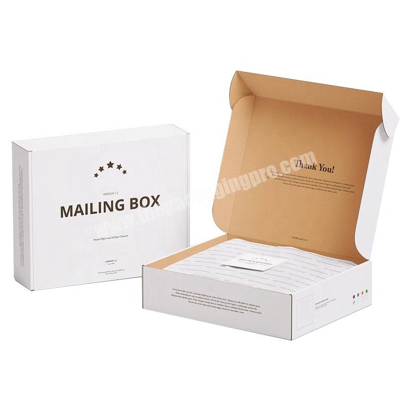 Customized Printing Logo Brown Kraft Shipping Box Packaging E Flute Corrugated Cardboard Mailing Box manufacturers