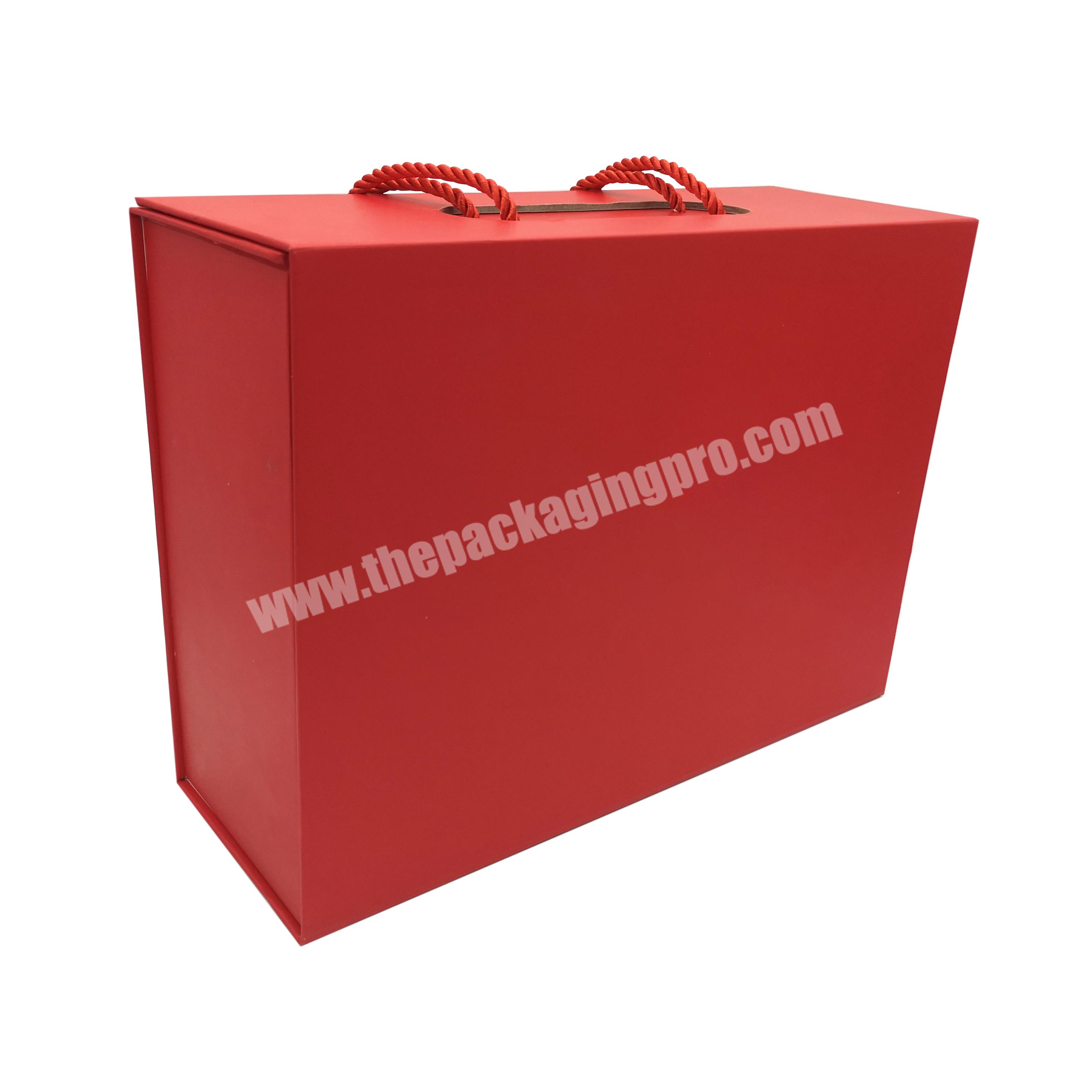 Customized Shoe Paper Packaging Magnetic Magnet Book Shape Rigid Boxes With Rope Handle