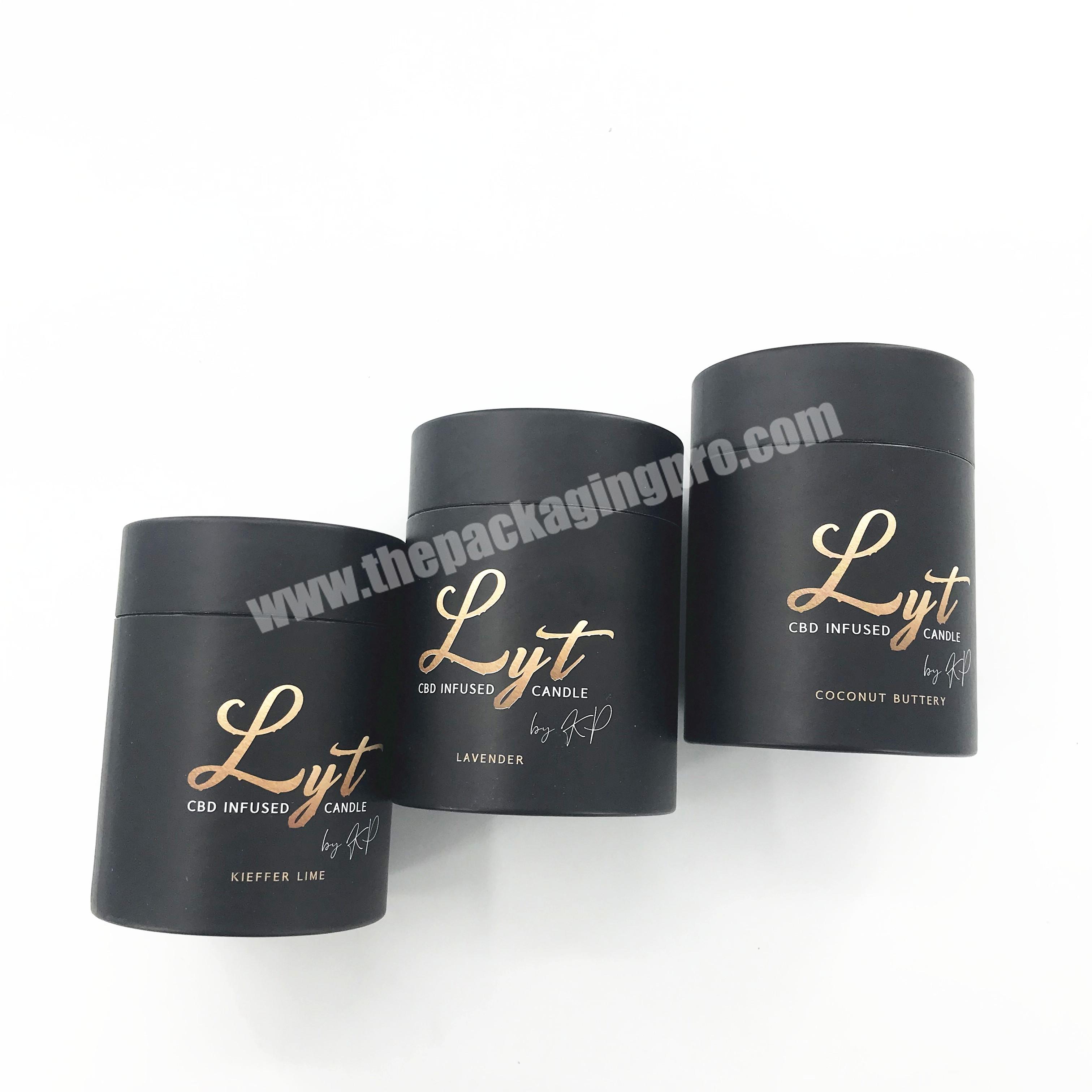 Customized Size Color Logo Cylindrical Lotion Package Face Serum Tube Box Candle Tube Packaging
