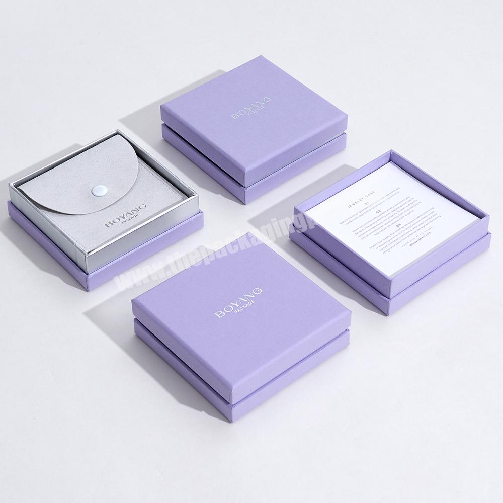 Customized Small Lid and Base Jewelry Paper Packaging Box with Paper Bag