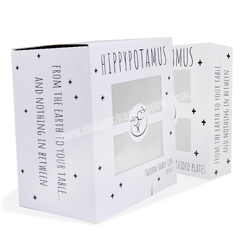 Customized White Corrugated Double Truck Paper Box With Clear Window