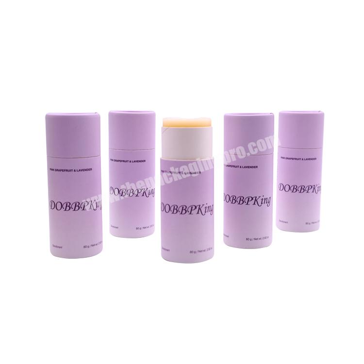Customized eco friendly cardboard empty push up natural lip balm paper packaging tube for cosmetic