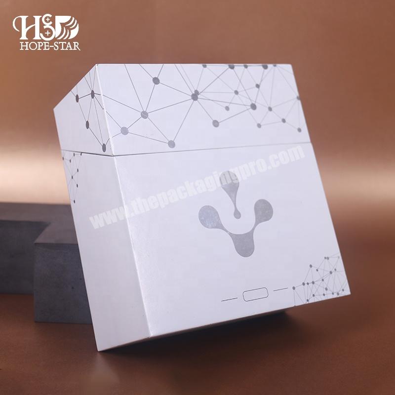 Customized logo book shape fancy gift sample women white roller perfume packaging box for gifts
