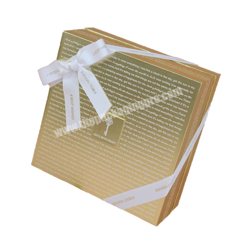 Customized printed gift cardboard lid and base box packaging luxury clothing gift box with neck