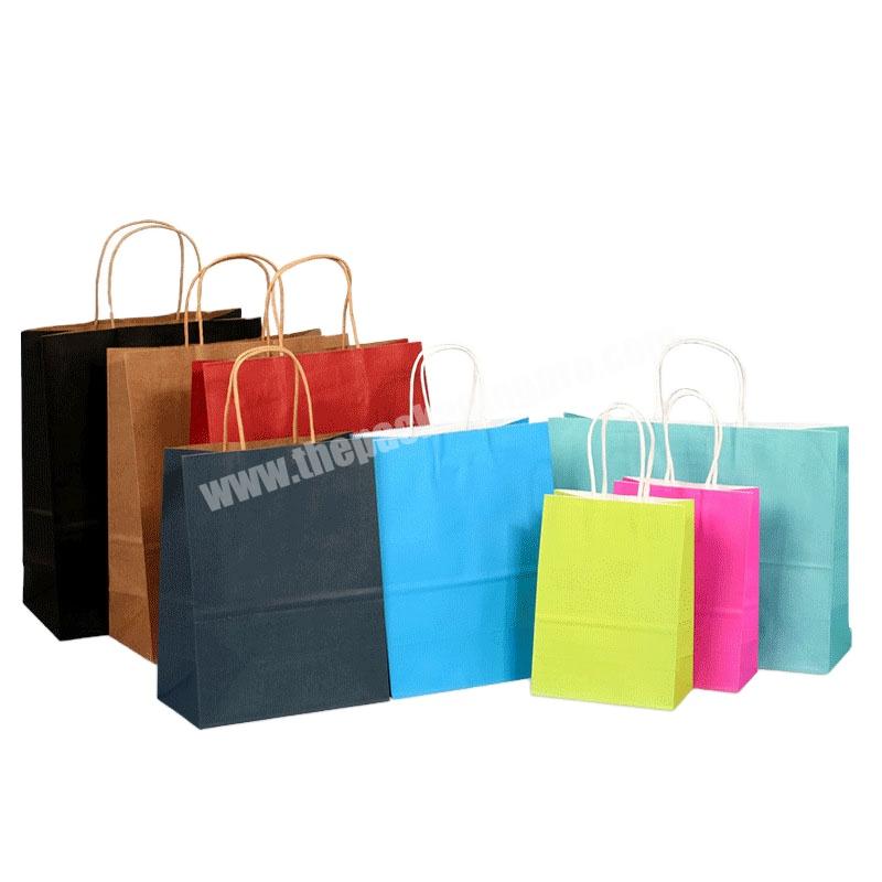 Customized take away food bag fashion shopping bag brown kraft paper bags