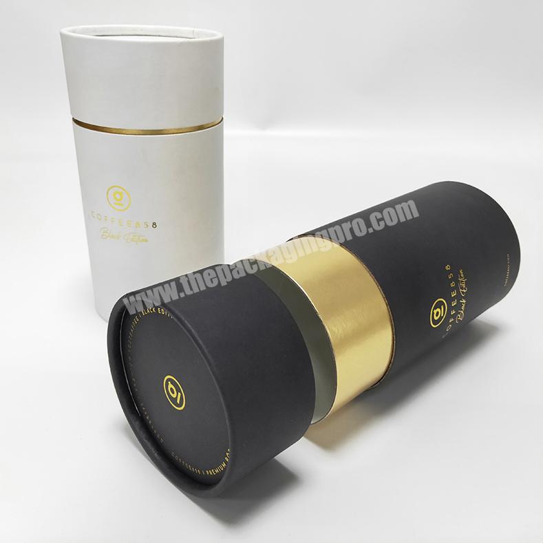 DW11 White Cardboard Customised Personalized Round Paper Packaging Color Tube Tea Gift Box With Lids
