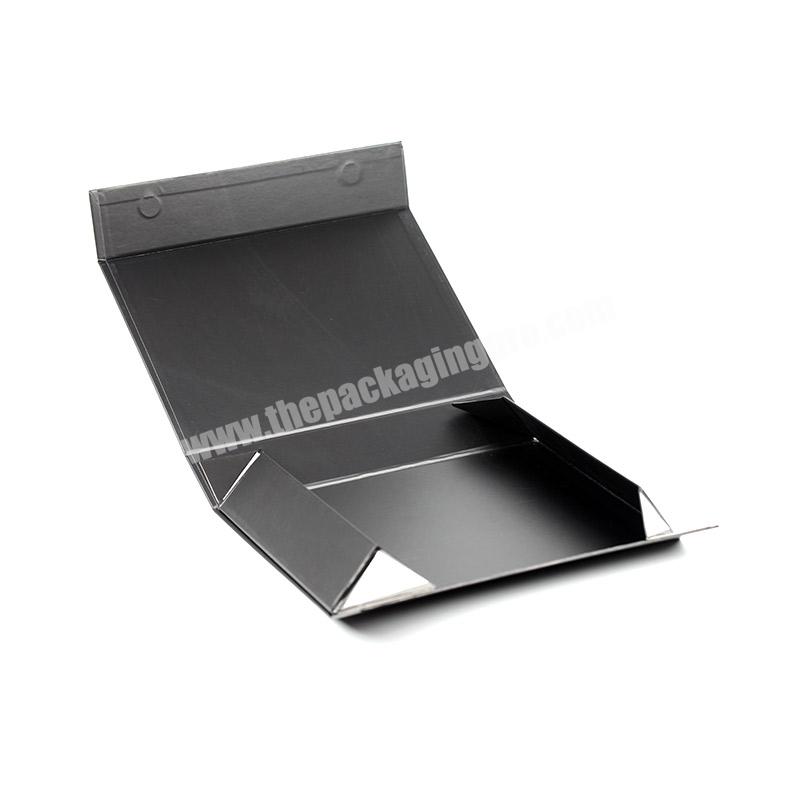 Deken Custom Magnetic Closure Matt Lamination Folding Paper Gift Box With Glossy Black UV Coating Logo