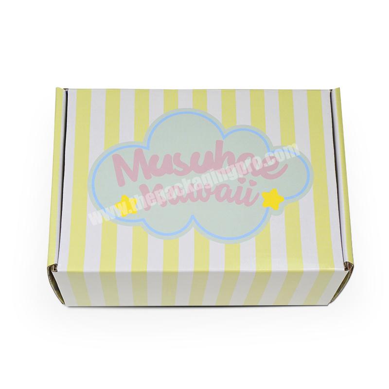 Delicate Lovely Custom Logo Design Corrugated Paper Printed Gift Boxes With Glossy Lamination