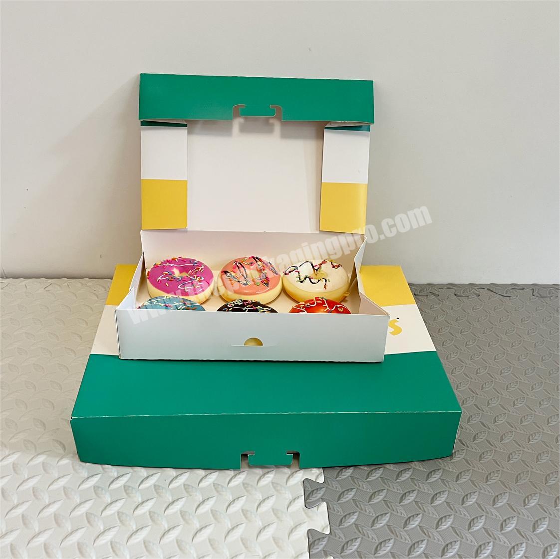 Donut Box for Half Dozen Donut Box Packaging printed design cardboard fast food mochi donut packing