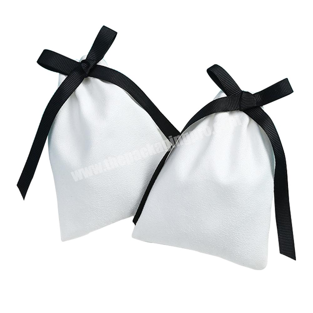 Drawstring velvet gift bags with custom logo packaging bags jewelry