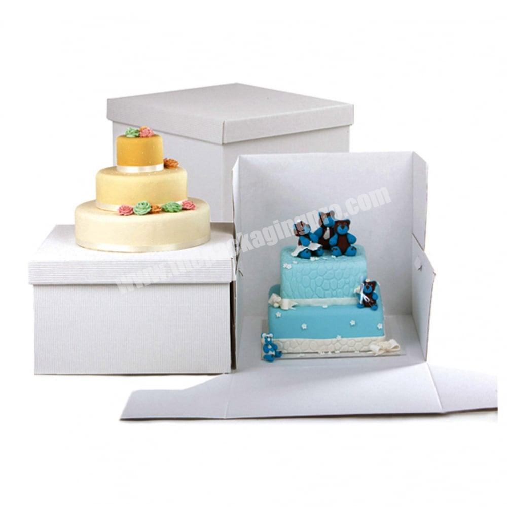 Easy to Carry  Hot Sale Pop Up Style Where to Buy Cake Boxes in Bulk Souffle Cake Sweet Bakery Packaging Box with Handle