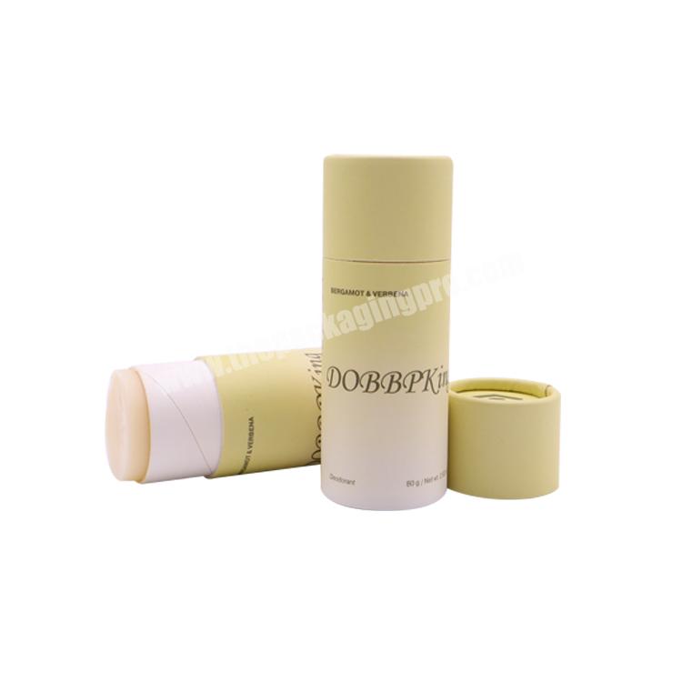 Eco Friendly 100% Biodegradable Cylinder Lip Balm Tube Kraft Paper Packaging Cardboard Cosmetic Push Up Tubes