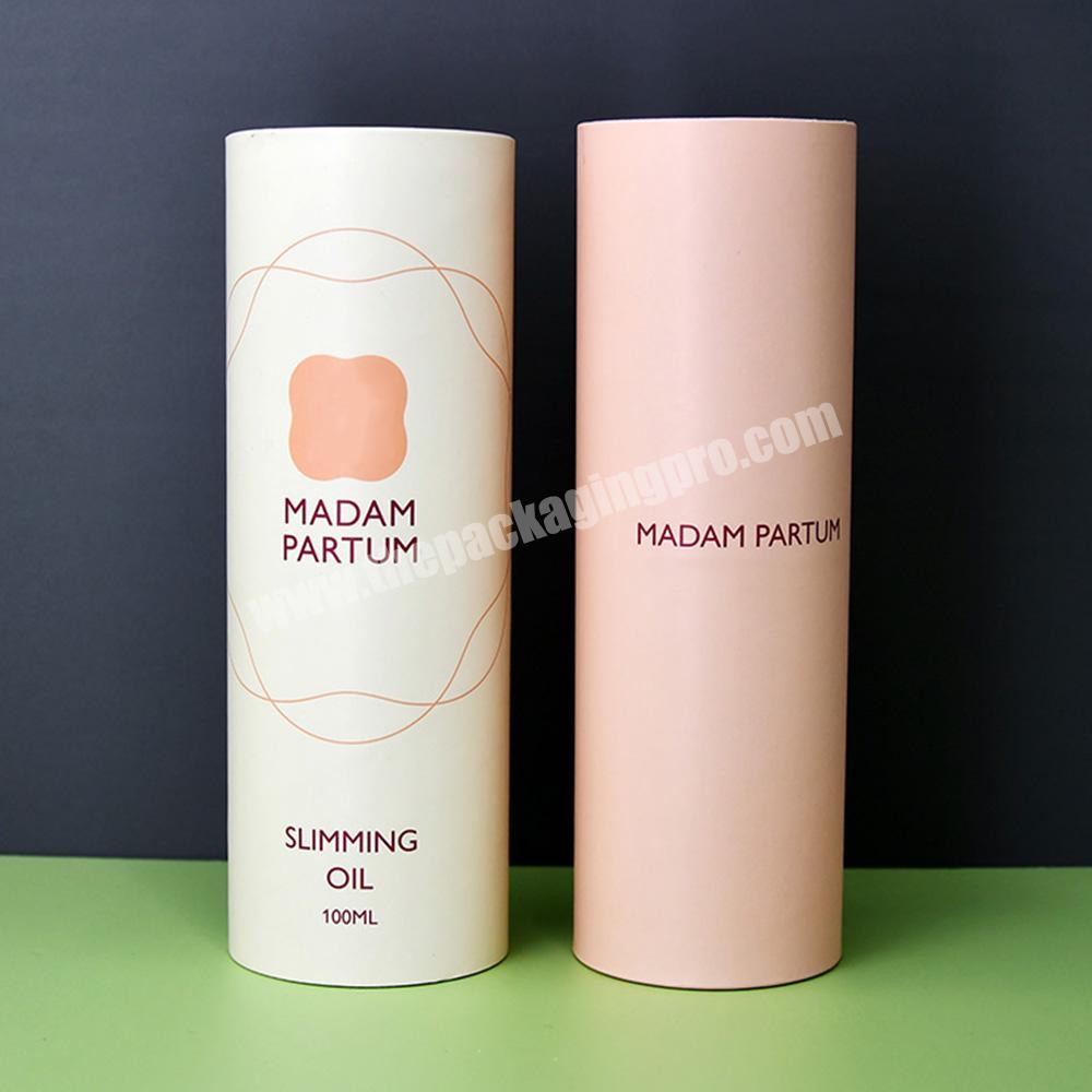 Eco Friendly Full Color Printed Cosmetic essential oil Paper Tube Container Cylinder Cardboard Packaging clothing Round Box